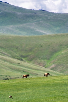 Driving through Övörkhangai province, Mongolia